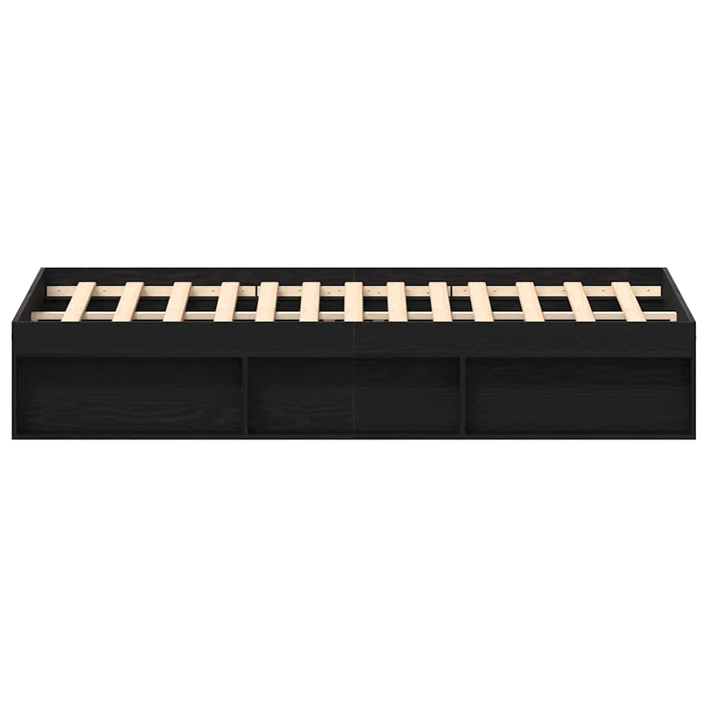 Giroletto senza Materasso Rovere Nero 200x200 cm Truciolato | homemem39