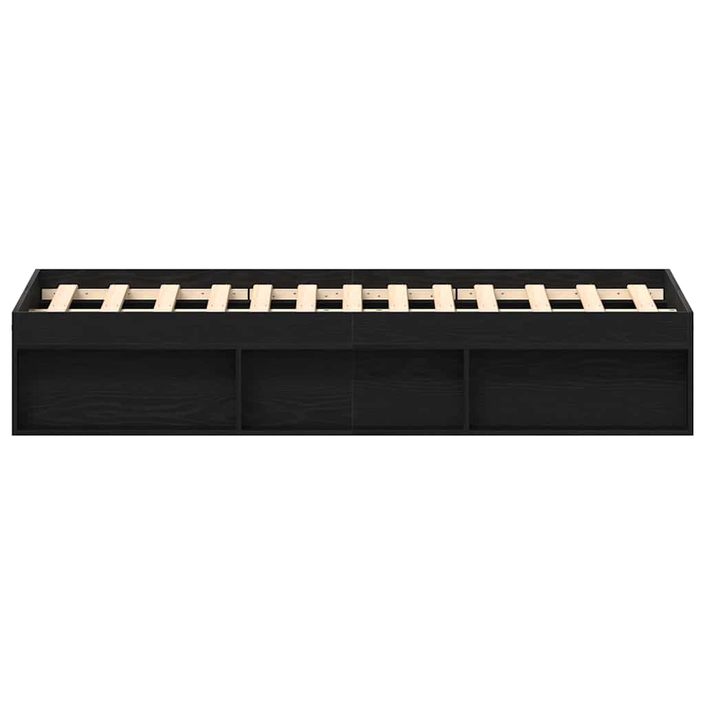 Giroletto senza Materasso Rovere Nero 120x190 cm Truciolato | homemem39