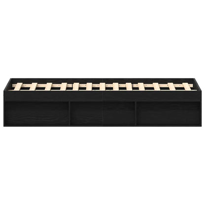 Giroletto senza Materasso Rovere Nero 120x190 cm Truciolato | homemem39