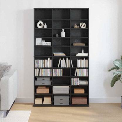 Mobile per CD Rovere Nero 101 x 23 x 177,5 cm Legno multistrato | homemem39