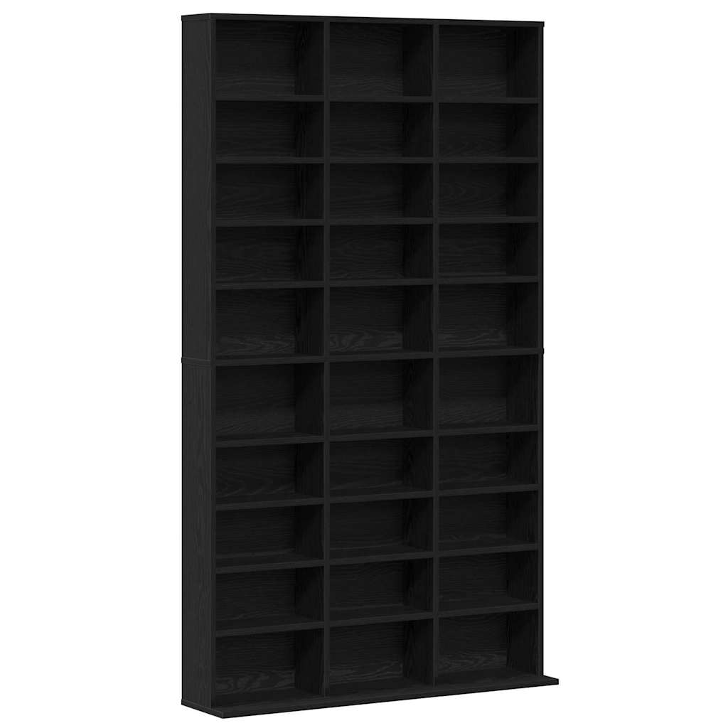Mobile per CD Rovere Nero 101 x 23 x 177,5 cm Legno multistrato