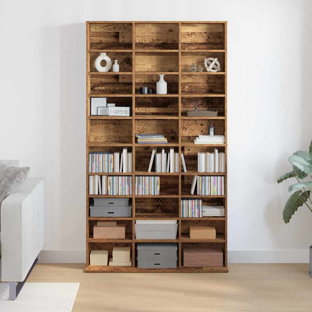 Mobile per CD con lo scaffale Legno vecchio 101 x 23 x 177,5 cm | homemem39