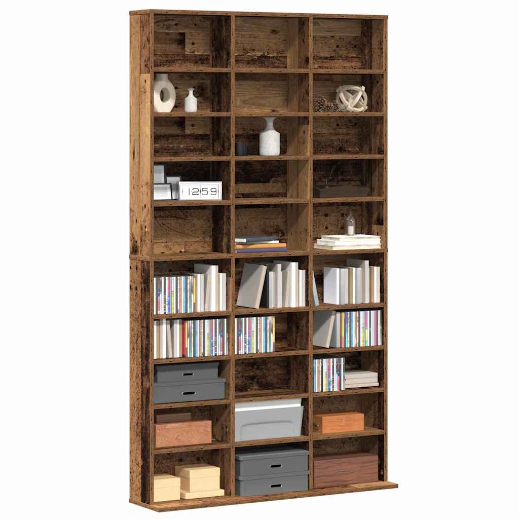 Mobile per CD con lo scaffale Legno vecchio 101 x 23 x 177,5 cm