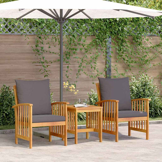 Set Divano da Giardino 3 pcs Marrone legno massello di acacia - homemem39