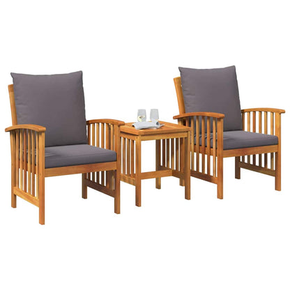 Set Divano da Giardino con cuscino 3 pcs Olio Naturale