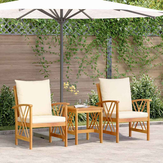 Set Divano da Giardino 3 pcs Marrone legno massello di acacia - homemem39