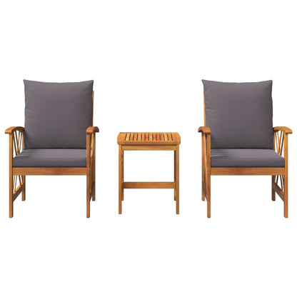 Set Divano da Giardino con cuscino 3 pcs Olio Naturale