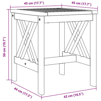 Tavolo laterale Marrone Legno massello di acacia