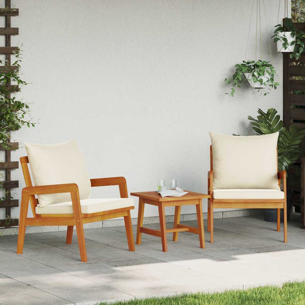 Sedia da Giardino 2 pcs Marrone Legno massello di acacia - homemem39