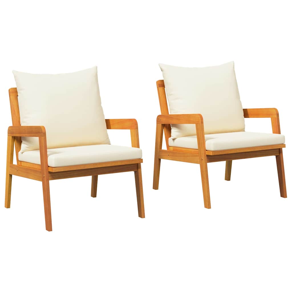 Sedia da Giardino 2 pcs Marrone Legno massello di acacia - homemem39