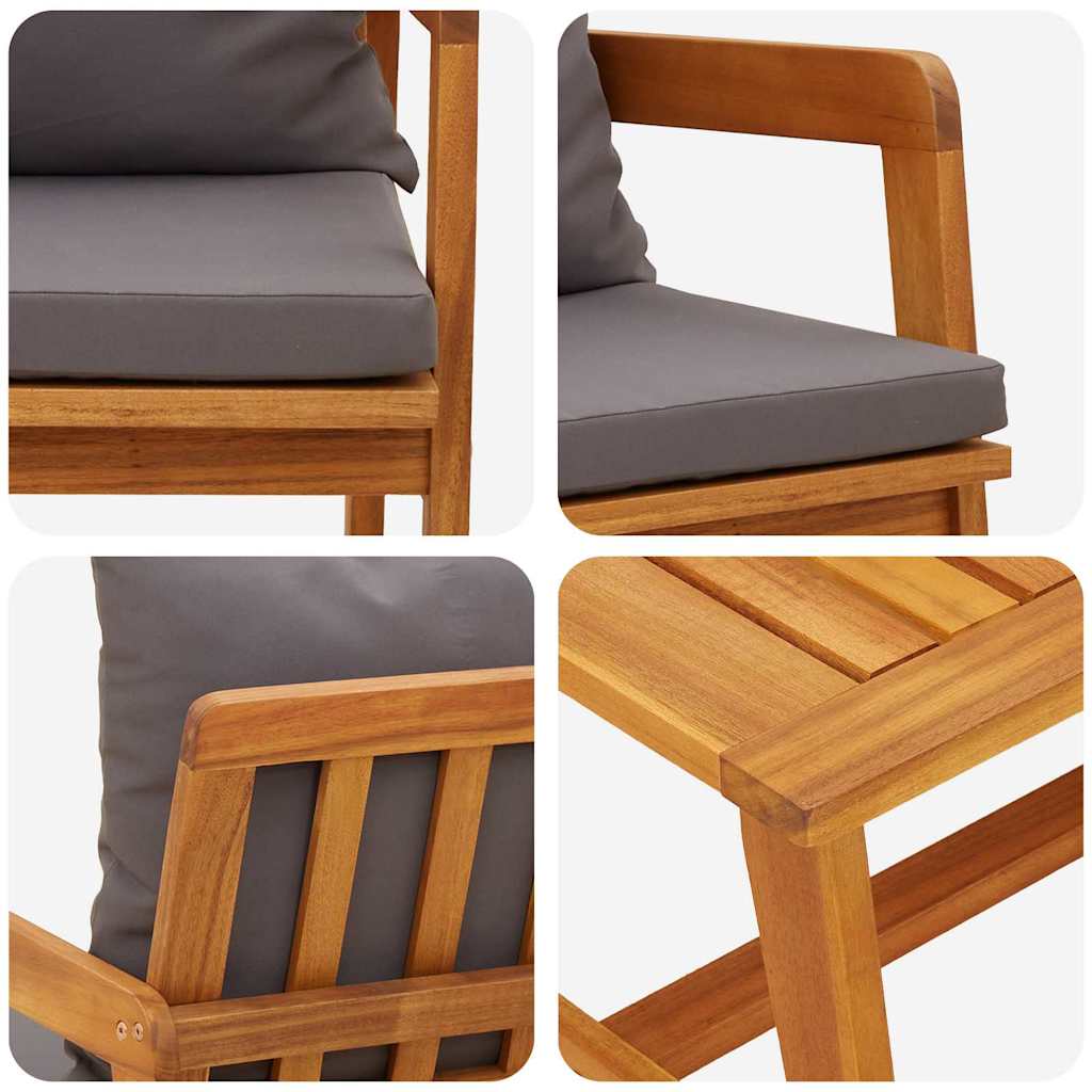Set bistrot 2 pcs Olio Naturale Legno di Acacia Massello | homemem39