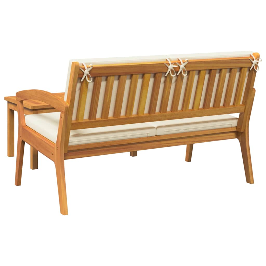 Set bistrot con cuscino 2 pcs Marrone Legno massello di acacia - homemem39