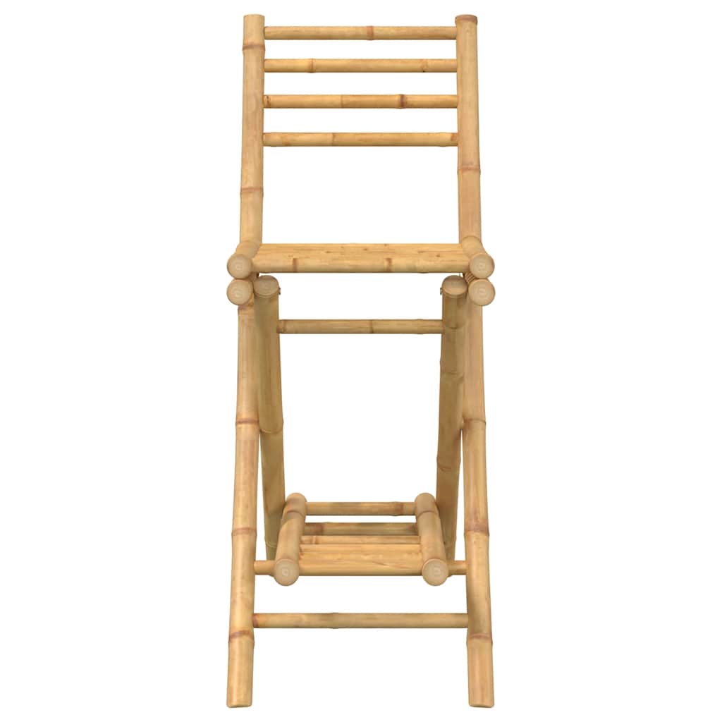 Sgabelli da Tavolo da Esterno con Poggiapiedi 2 pz in Bambù - homemem39