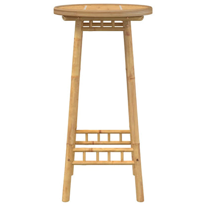 Tavolo da Bar da Esterno Rotondo Ø55x100 cm in Bambù | homemem39