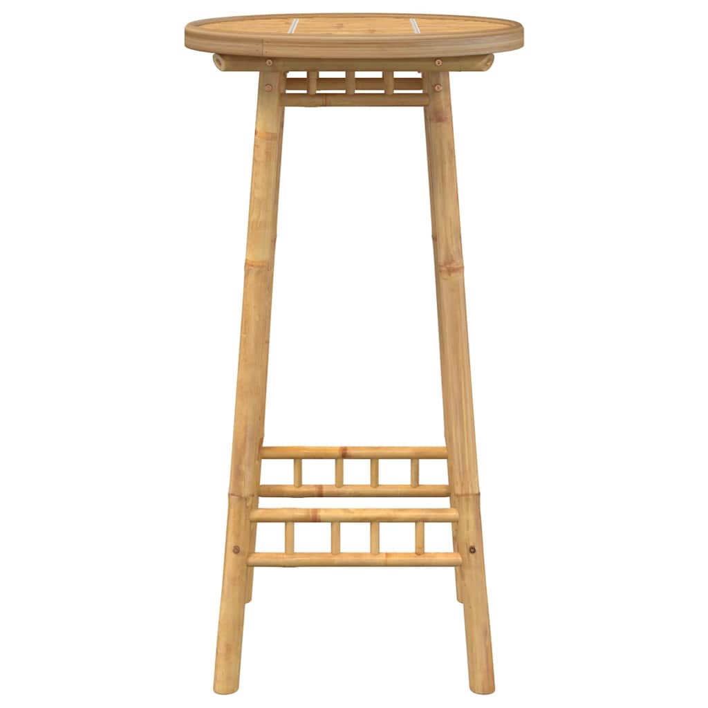 Tavolo da Bar da Esterno Rotondo Ø55x100 cm in Bambù - homemem39