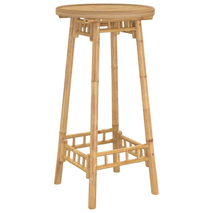 Tavolo da Bar da Esterno Rotondo Ø55x100 cm in Bambù - homemem39