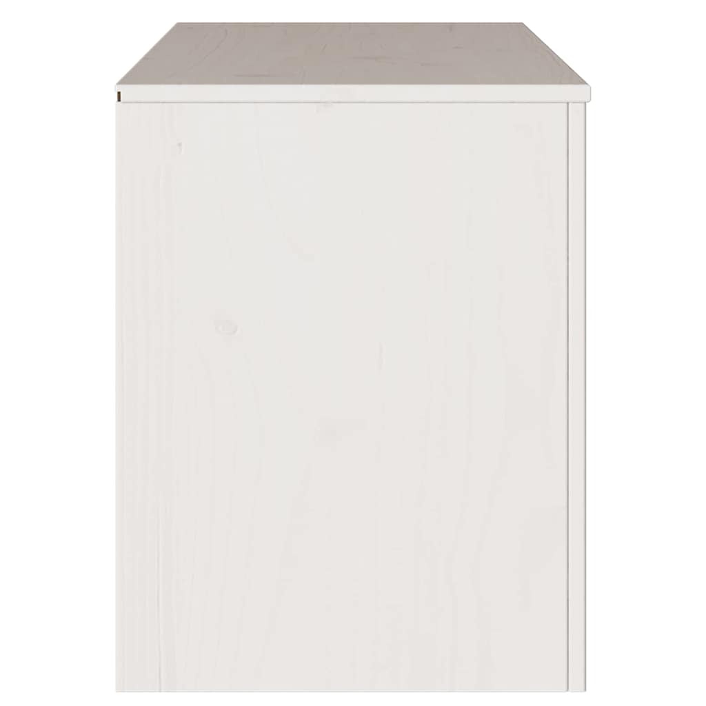 Mobile TV Drammen Bianco 99 x 43 x 55 cm Legno massello di pino