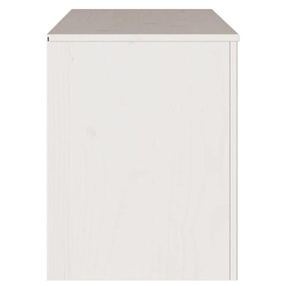 Mobile TV Drammen Bianco 99 x 43 x 55 cm Legno massello di pino