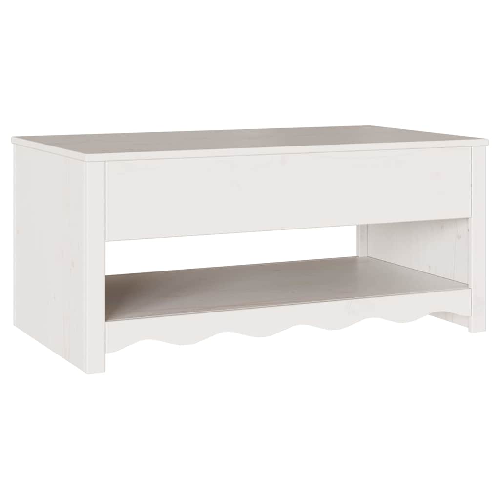 Tavolino da salotto con cassetto Drammen Bianco 99 x 55 x 45 cm | homemem39