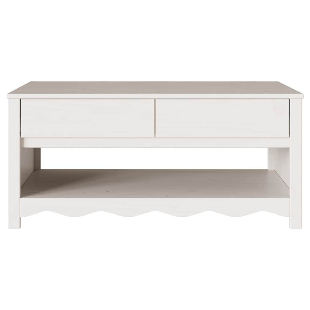 Tavolino da salotto con cassetto Drammen Bianco 99 x 55 x 45 cm | homemem39