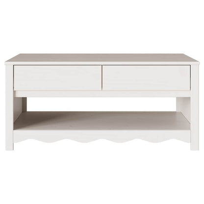 Tavolino da salotto con cassetto Drammen Bianco 99 x 55 x 45 cm | homemem39