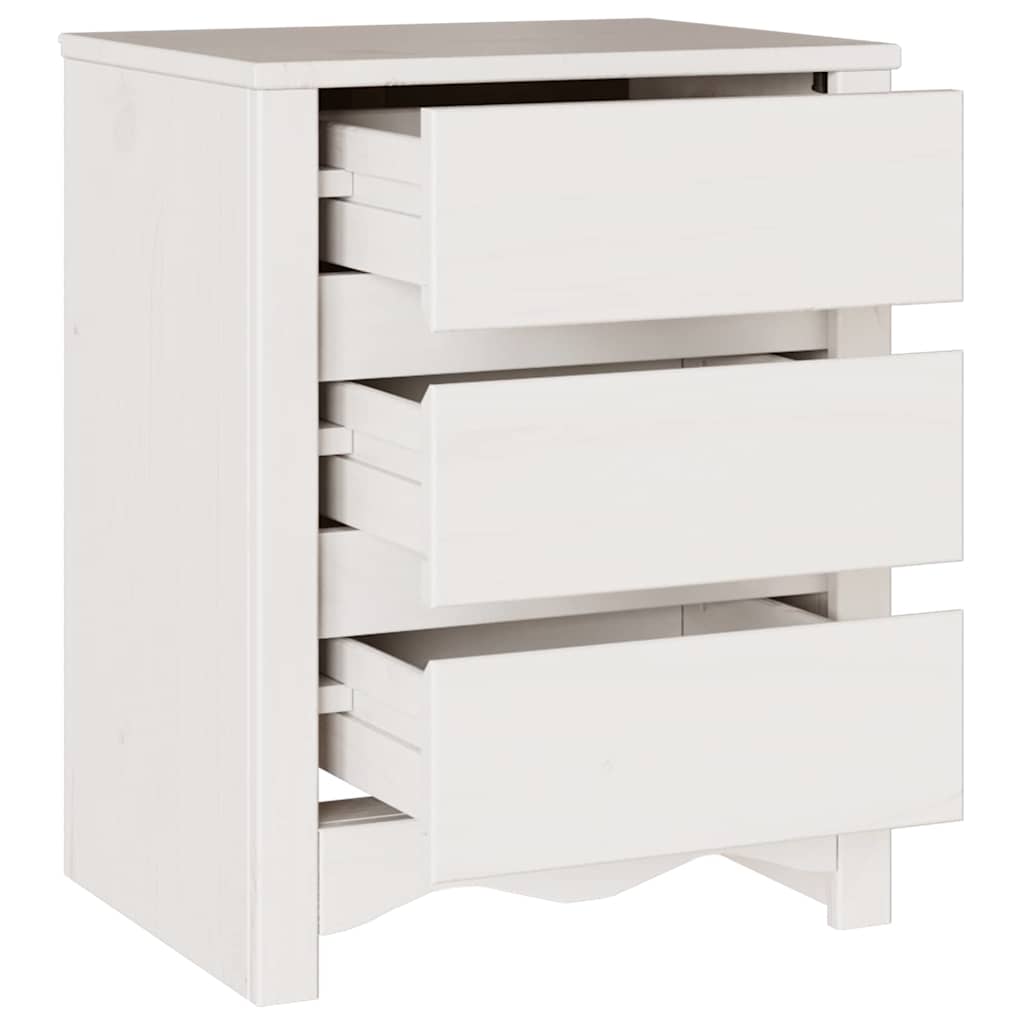 Armadio da Notte con cassetto Drammen Bianco 45 x 35 x 56 cm - homemem39