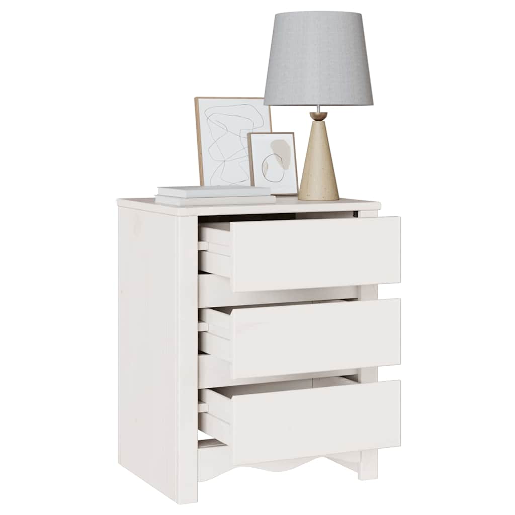 Armadio da Notte con cassetto Drammen Bianco 45 x 35 x 56 cm - homemem39