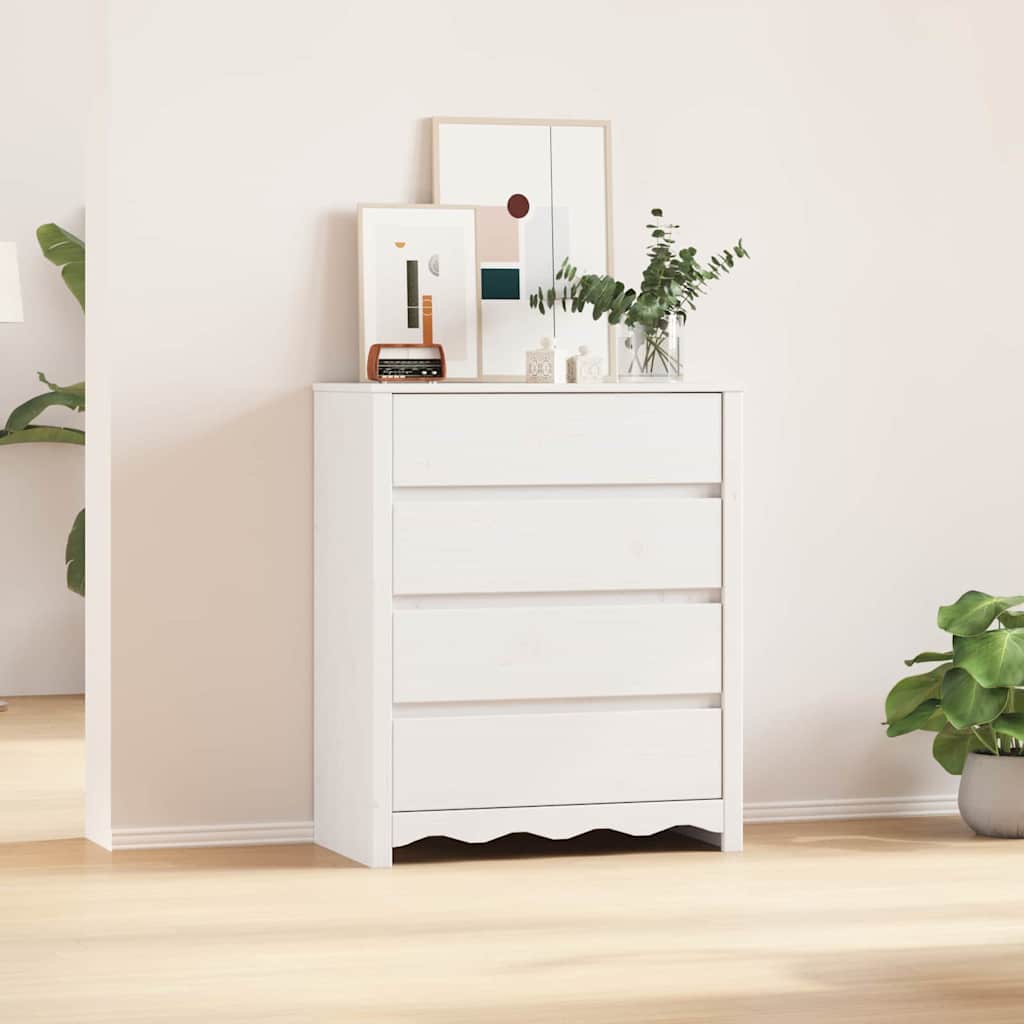 Cassettiera con cassetto Drammen Bianco 76.5 x 40 x 91 cm - homemem39