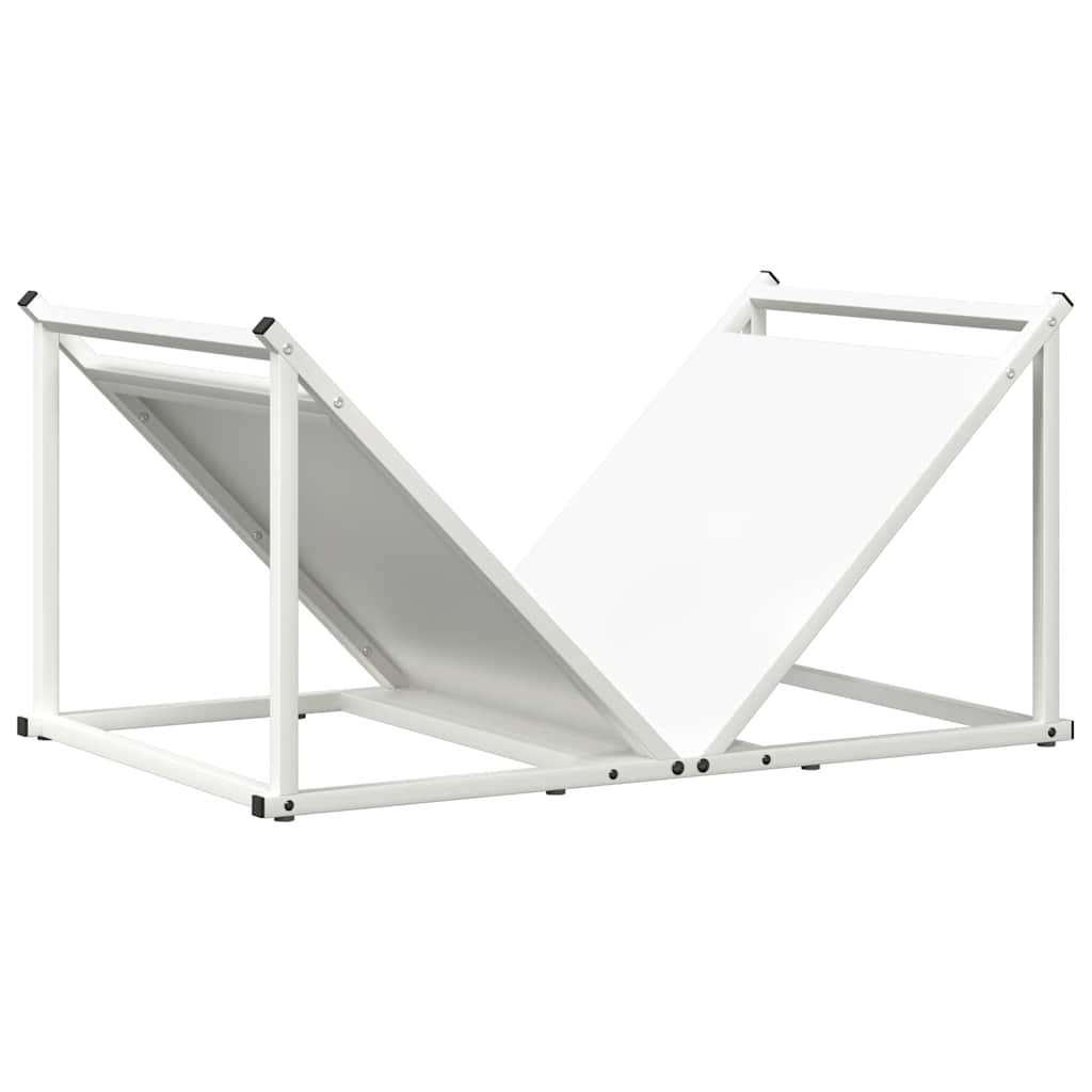 Rastrelliera per Legna da Ardere Bianca 70x43x34,5 cm