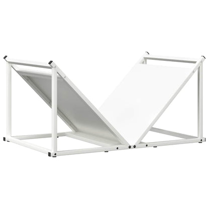 Rastrelliera per Legna da Ardere Bianca 70x43x34,5 cm