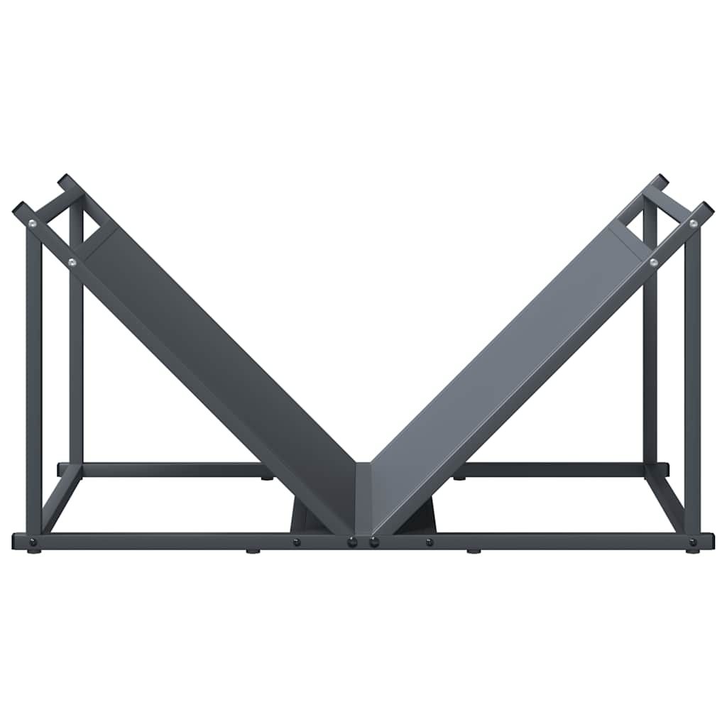 Rastrelliera per Legna da Ardere Antracite 70x43x34,5 cm - homemem39