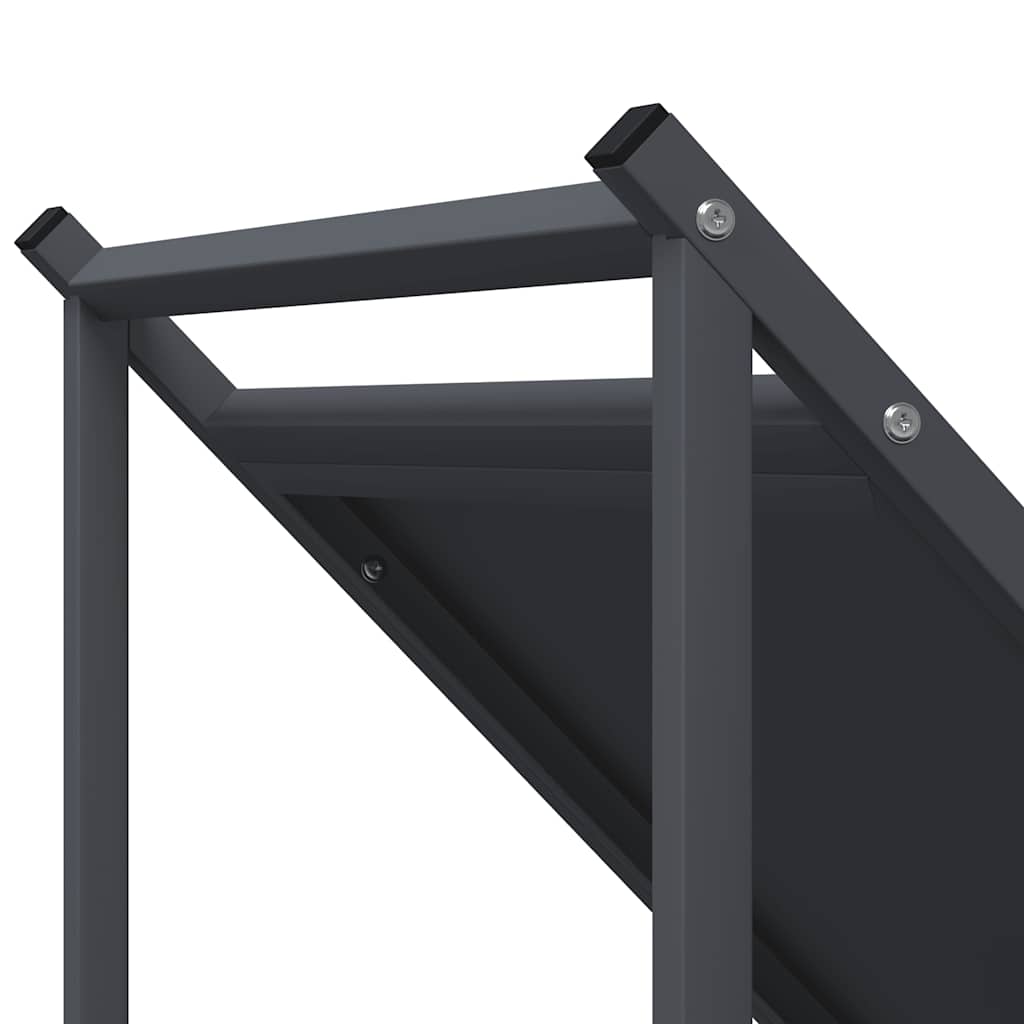 Rastrelliera per Legna da Ardere Antracite 70x43x34,5 cm - homemem39