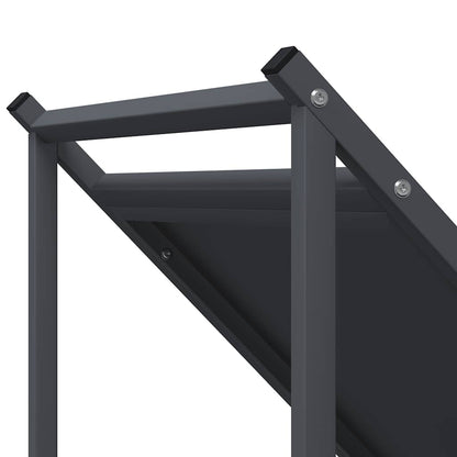 Rastrelliera per Legna da Ardere Antracite 70x43x34,5 cm - homemem39