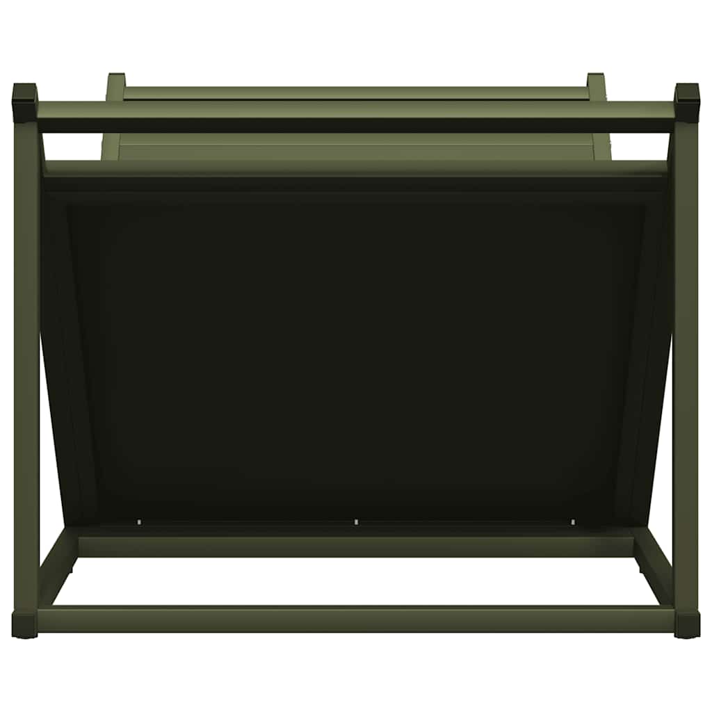 Rastrelliera per Legna da Ardere Verde Oliva 70x43x34,5 cm - homemem39