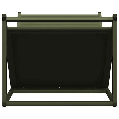 Rastrelliera per Legna da Ardere Verde Oliva 70x43x34,5 cm - homemem39