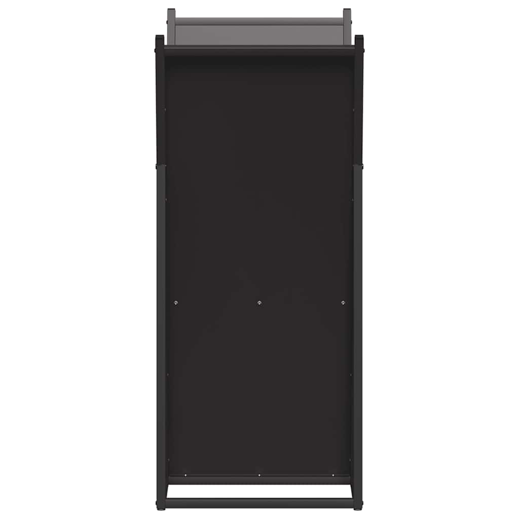 Rastrelliera per Legna da Ardere Nera 69,5x35x81 cm - homemem39