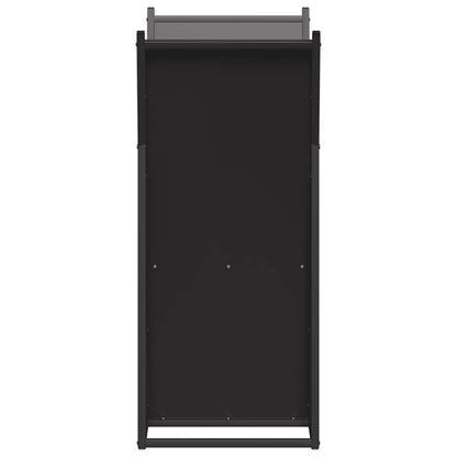 Rastrelliera per Legna da Ardere Nera 69,5x35x81 cm - homemem39