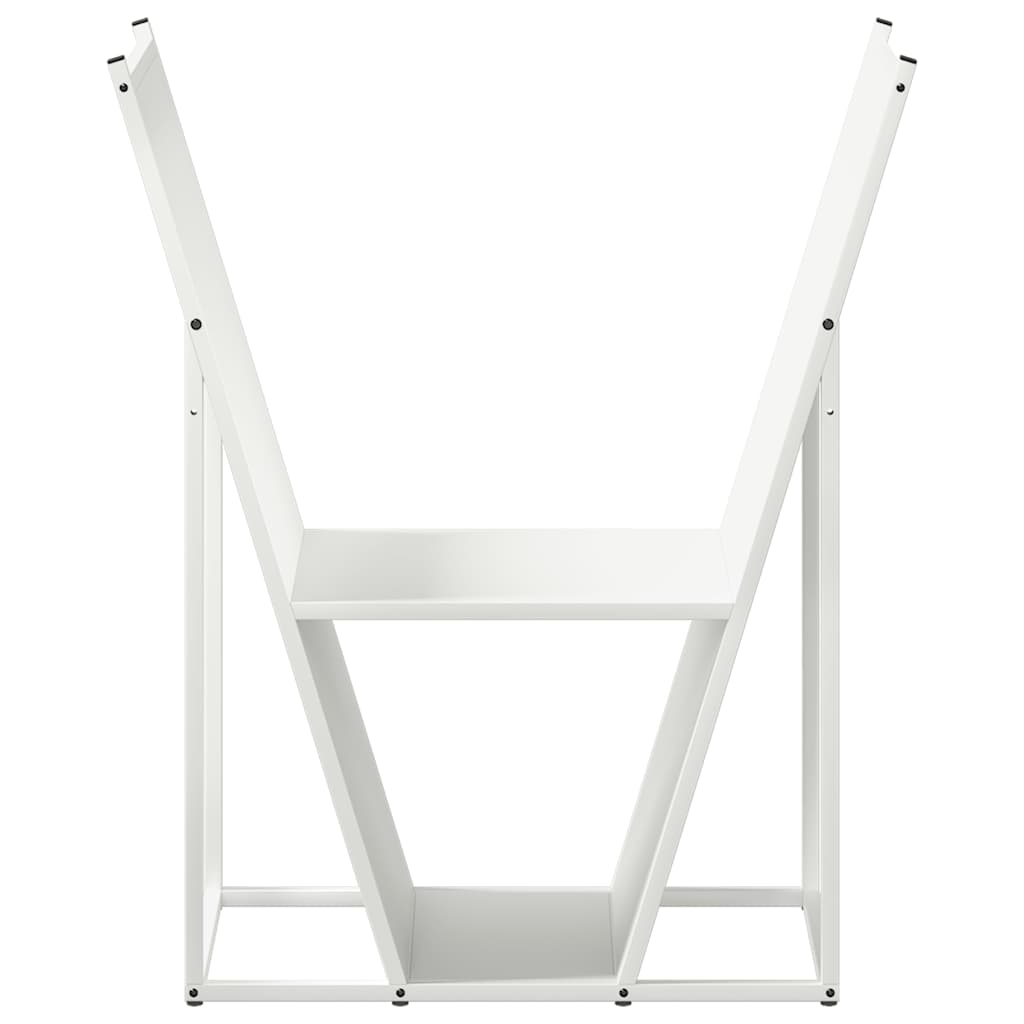 Rastrelliera per Legna da Ardere Bianca 69,5x35x81 cm - homemem39