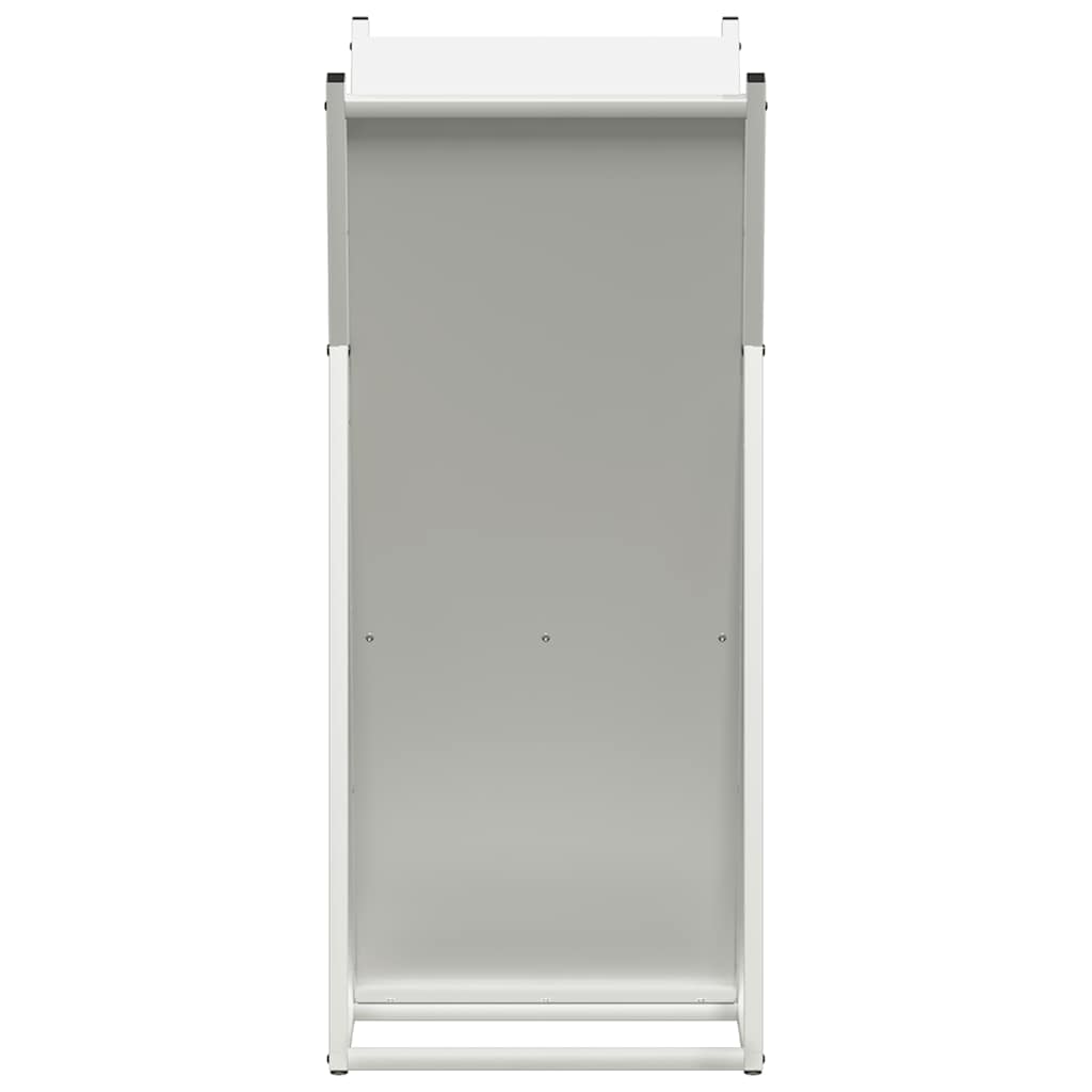 Rastrelliera per Legna da Ardere Bianca 69,5x35x81 cm - homemem39