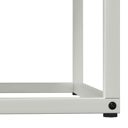 Rastrelliera per Legna da Ardere Bianca 69,5x35x81 cm - homemem39