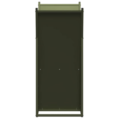 Rastrelliera per Legna da Ardere Verde Oliva 69,5x35x81 cm - homemem39