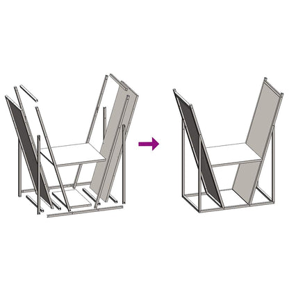 Rastrelliera per Legna da Ardere Verde Oliva 69,5x35x81 cm - homemem39