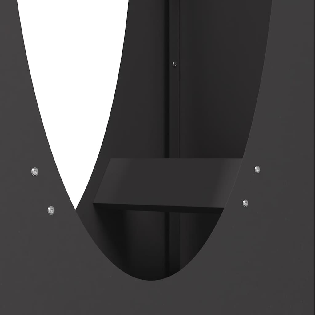 Rastrelliera per Legna da Ardere Nera 50x23x100 cm - homemem39