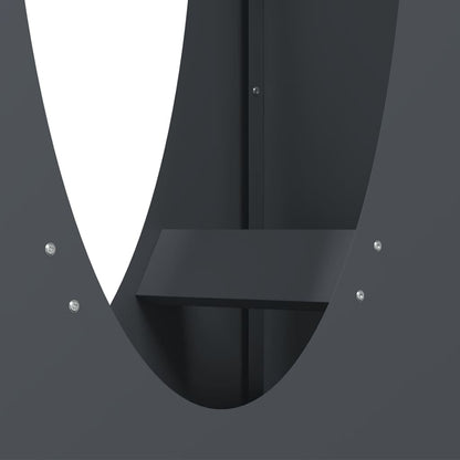 Rastrelliera per Legna da Ardere Antracite 50x23x100 cm - homemem39