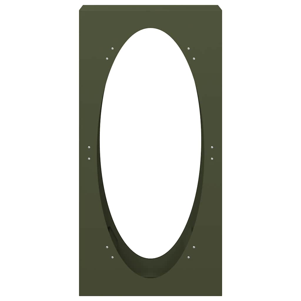 Rastrelliera per Legna da Ardere Verde Oliva 50x23x100 cm - homemem39