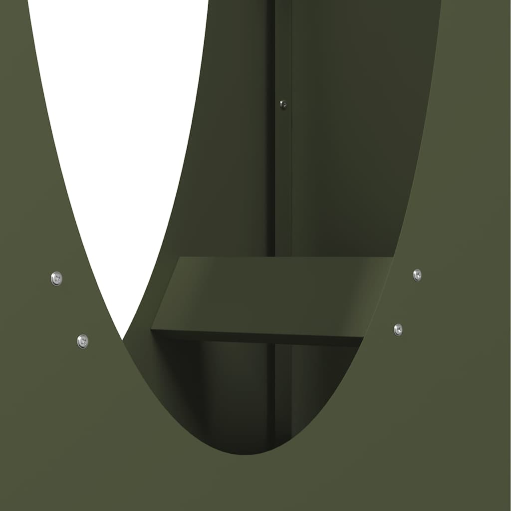 Rastrelliera per Legna da Ardere Verde Oliva 50x23x100 cm - homemem39