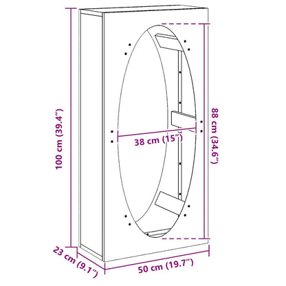 Rastrelliera per Legna da Ardere Verde Oliva 50x23x100 cm - homemem39