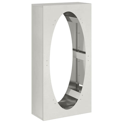 Rastrelliera per Legna da Ardere 50x23x100 cm in Acciaio Inox - homemem39