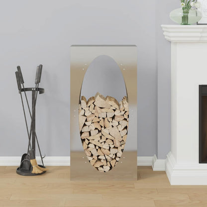 Rastrelliera per Legna da Ardere 50x23x100 cm in Acciaio Inox - homemem39