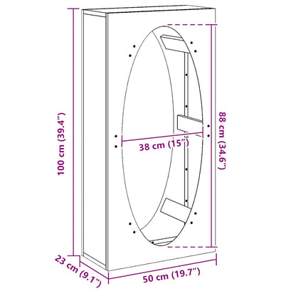 Rastrelliera per Legna da Ardere 50x23x100 cm in Acciaio Inox - homemem39